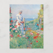 In de tuin door Frederick Childe Hassam Briefkaart (Voorkant)