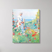 In de tuin door Frederick Childe Hassam Canvas Afdruk (Voorkant)