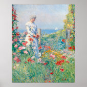 In de tuin door Frederick Childe Hassam Poster (Voorkant)