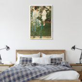 In de tuin door Jessie Willcox Smith Canvas Afdruk (Insitu (Slaapkamer))