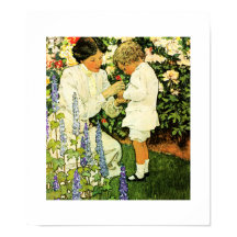 "In de tuin" door Jessie Willcox Smith Poster