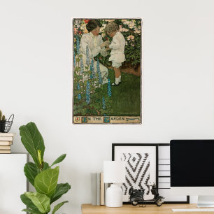 In de tuin door Jessie Willcox Smith Poster