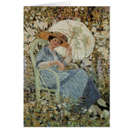 In de tuin, Giverny door Frederick Frieseke (Voorkant)