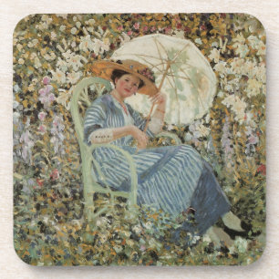 In de tuin, Giverny door Frederick Frieseke Bier Onderzetter
