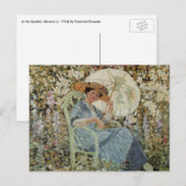 In de tuin, Giverny door Frederick Frieseke Briefkaart (Voorkant / Achterkant)