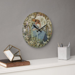 In de tuin, Giverny door Frederick Frieseke Grote Klok