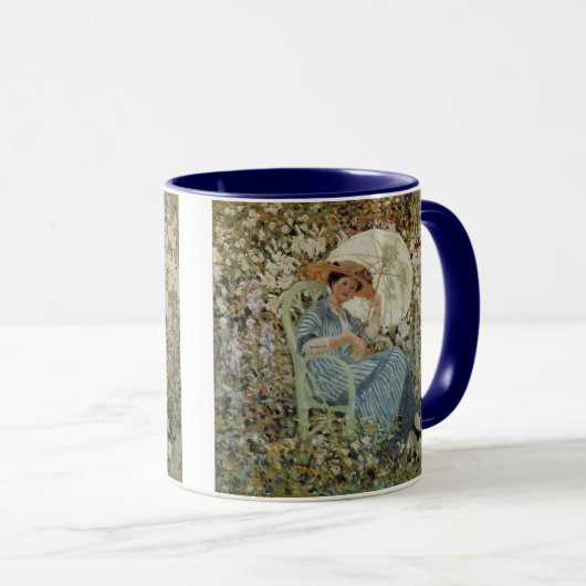 In de tuin, Giverny door Frederick Frieseke Mok (Voorkant rechts)