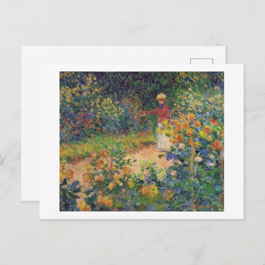 In de tuin, Monet Briefkaart (Voorkant / Achterkant)