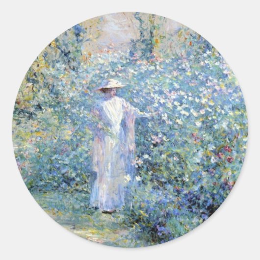 In de tuin ronde sticker (Voorkant)