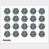 "In de tuin" Ronde Sticker (Vel)