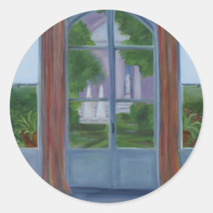 "In de tuin" Ronde Sticker