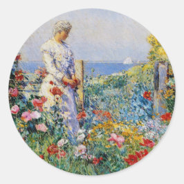 In de tuin ronde sticker