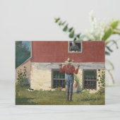 In de tuin (rustieke hofmakerij) | Winslow Homer (Staand voorkant)