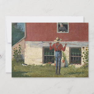 In de tuin (rustieke hofmakerij)   Winslow Homer