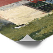 In de tuin (rustieke hofmakerij) | Winslow Homer Poster (Hoek)