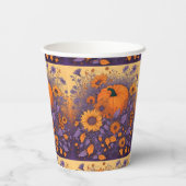 In de tuin van Halloween Papieren Bekers (Achterkant)