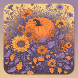 In de tuin van Halloween Vierkante Sticker