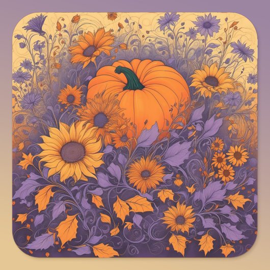 In de tuin van Halloween Vierkante Sticker