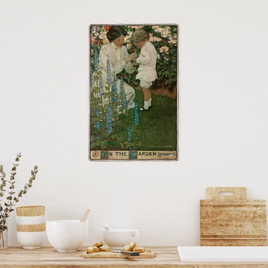 In de tuin van Jessie Willcox Smith Poster (Keuken)