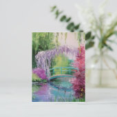 in de tuin van Monet Briefkaart (Staand voorkant)