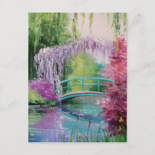 in de tuin van Monet Briefkaart