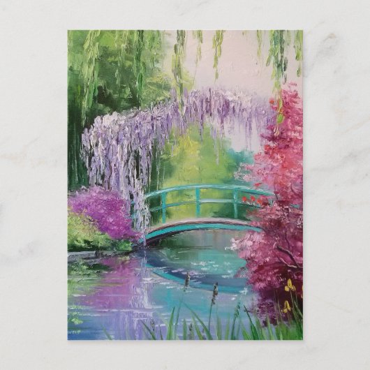 in de tuin van Monet Briefkaart (Voorkant)