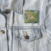 In de tuin van Roche-Bord, 1894 Vierkante Button 5,1 Cm (In situ)