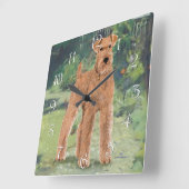 In de tuin vierkante klok (Hoek)