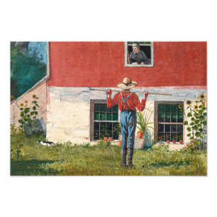 In de tuin Winslow Homer Foto Afdruk