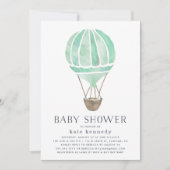 In de uitnodiging tot het Baby shower van de lucht (Voorkant)