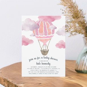 In de uitnodiging tot het Baby shower van de lucht