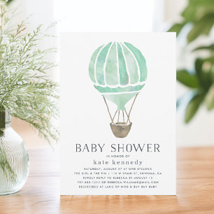 In de uitnodiging tot het Baby shower van de lucht