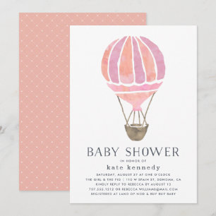 In de uitnodiging tot het Baby shower van de lucht