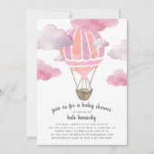 In de uitnodiging tot het Baby shower van de lucht (Voorkant)