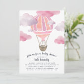 In de uitnodiging tot het Baby shower van de lucht (Staand voorkant)