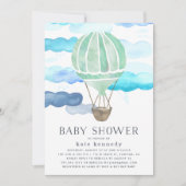 In de uitnodiging tot het Baby shower van de lucht (Voorkant)