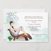 In de uitnodiging tot pensionering in de tuin (Voorkant)