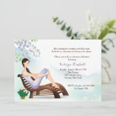 In de uitnodiging tot pensionering in de tuin (Staand voorkant)