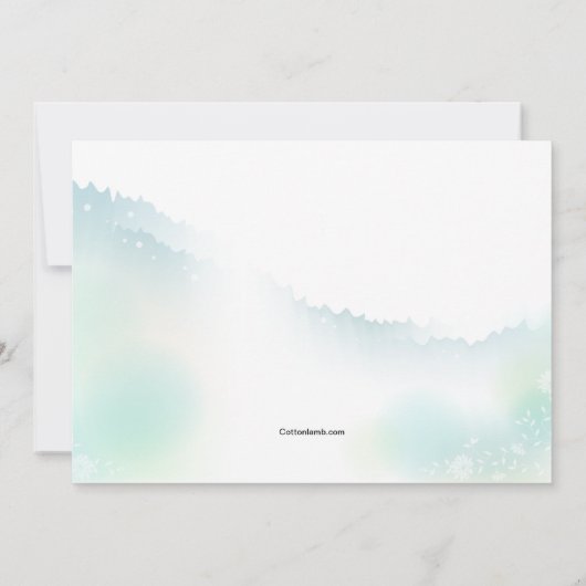 In de uitnodiging tot pensionering in de tuin (Achterkant)