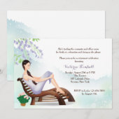 In de uitnodiging tot pensionering in de tuin (Voorkant / Achterkant)