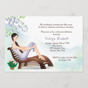 In de uitnodiging tot pensionering in de tuin