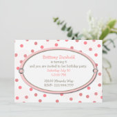  in de uitnodiging van de Birthday Party van het r (Staand voorkant)