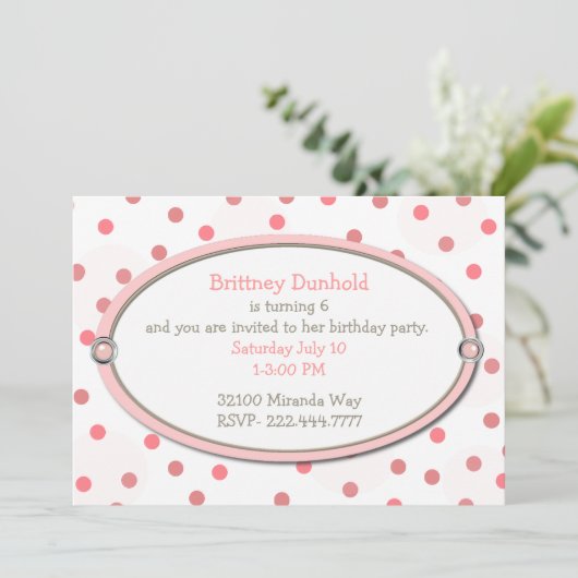  in de uitnodiging van de Birthday Party van het r (Staand voorkant)