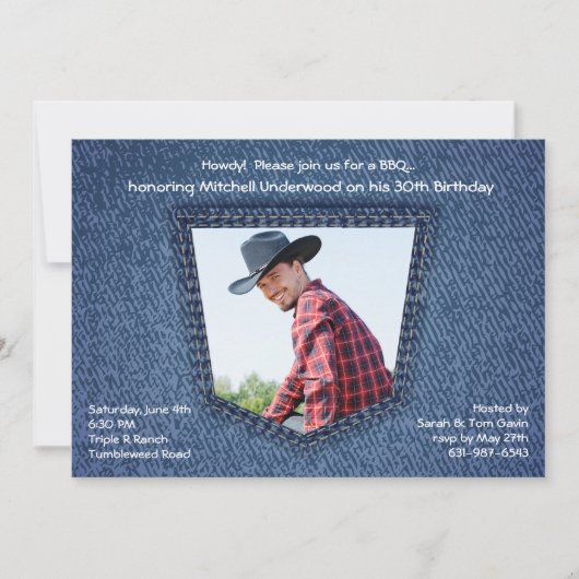 In de uitnodiging van de Foto van de Zak (Voorkant)