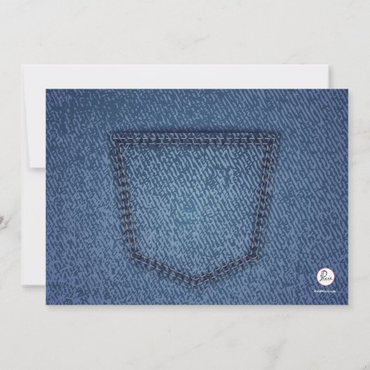 In de uitnodiging van de Foto van de Zak (Achterkant)