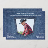 In de uitnodiging van de Foto van de Zak (Voorkant / Achterkant)