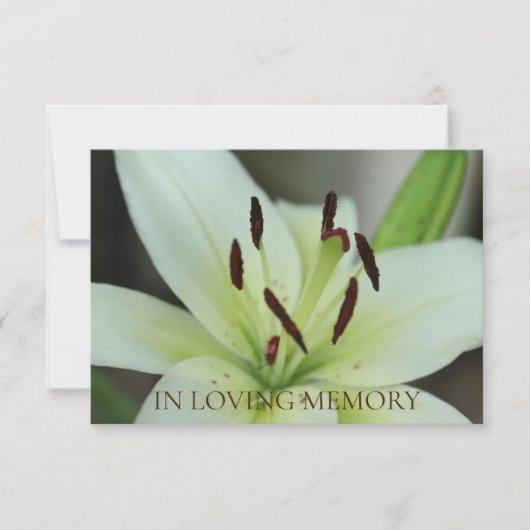 In de uitnodiging van de Loving Memory Memorial Se (Voorkant)