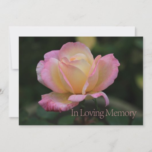 In de uitnodiging van de Loving Memory Memorial Se (Voorkant)