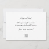 In de uitnodiging van de Loving Memory Memorial Se (Achterkant)