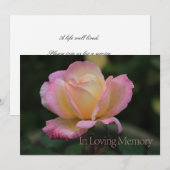 In de uitnodiging van de Loving Memory Memorial Se (Voorkant / Achterkant)